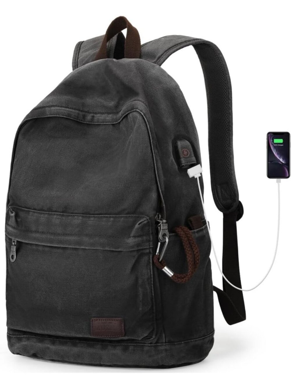 Stylish Canvas Backpack for Men & Women | 15.6" Laptop Compartment, Versatile